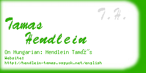 tamas hendlein business card